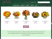 Tablet Screenshot of hendersonflowers.net